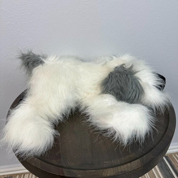 Tri Russ Woofie Sheep Puppy Dog Plush Stuffed Toy Animal White Grey - Picture 2 of 9